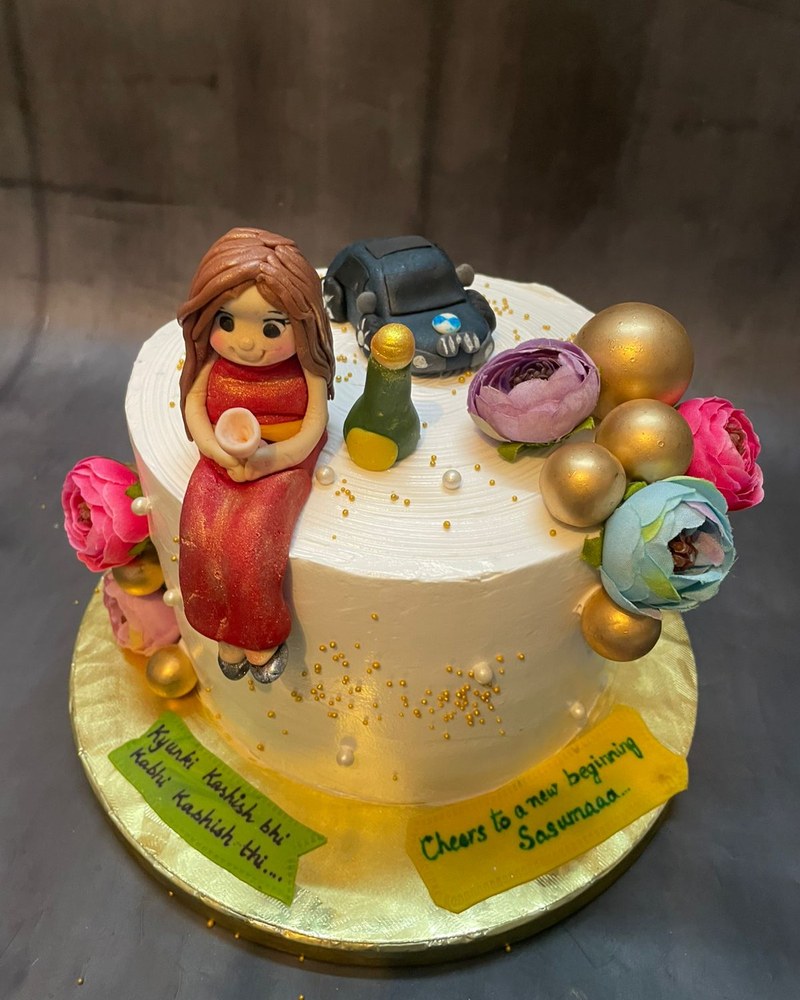 A Saasumaa Shower cake curated for Sheetal Khanna, Chennai, November 2025